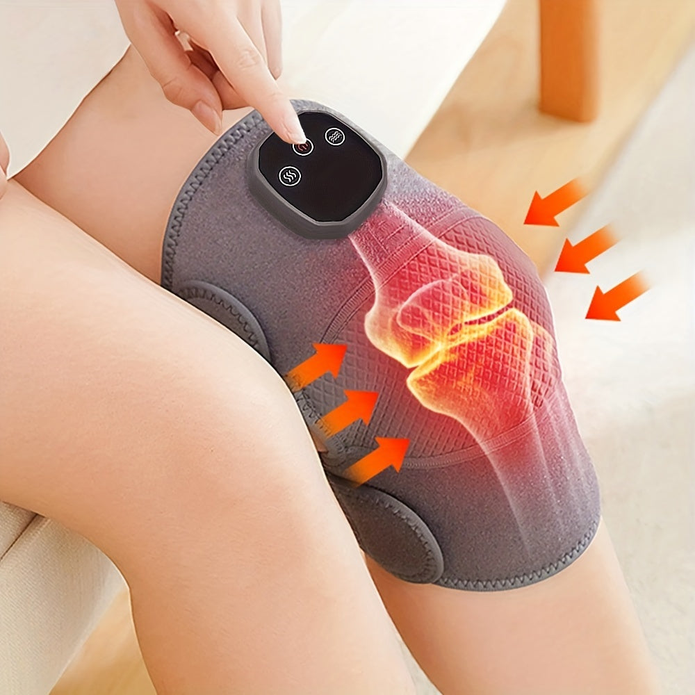 Wireless 3-in-1 Knee, Shoulder, and Elbow Heating Pad Massager with Heating and Vibration Functions