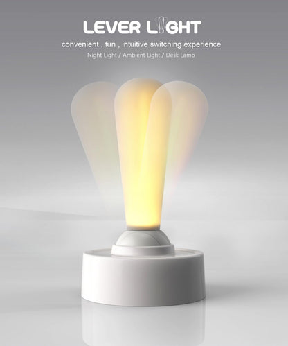 Multifunctional Lever Night Light, Suitable for Wall-Mounting and Desktop Use