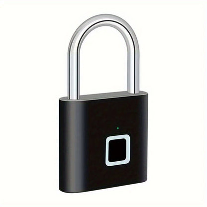 Advanced Biometric Smart Padlock - Fingerprint Recognition, USB Rechargeable