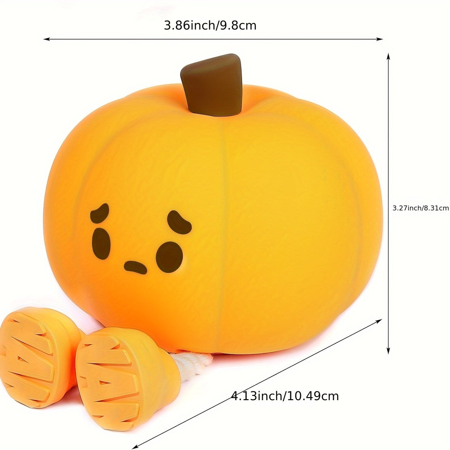 Silicone LED Pumpkin Night Light, Adjustable Brightness