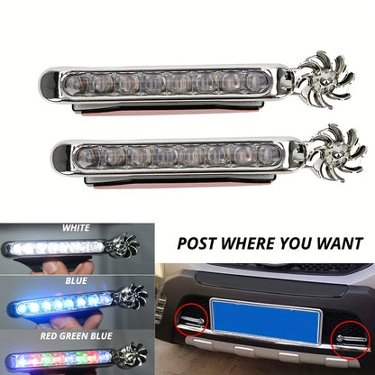 4 Pcs Wind-Powered Car LED Fan Light