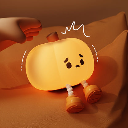 Silicone LED Pumpkin Night Light, Adjustable Brightness