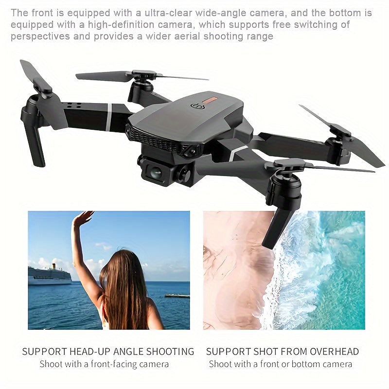 2-Battery Foldable RC Quadcopter Drone - Dual 4K Camera, FPV Live Video, App Control, Easy-to-Use for Adults and Kids - 2024 Newest Model with Long Flight Time