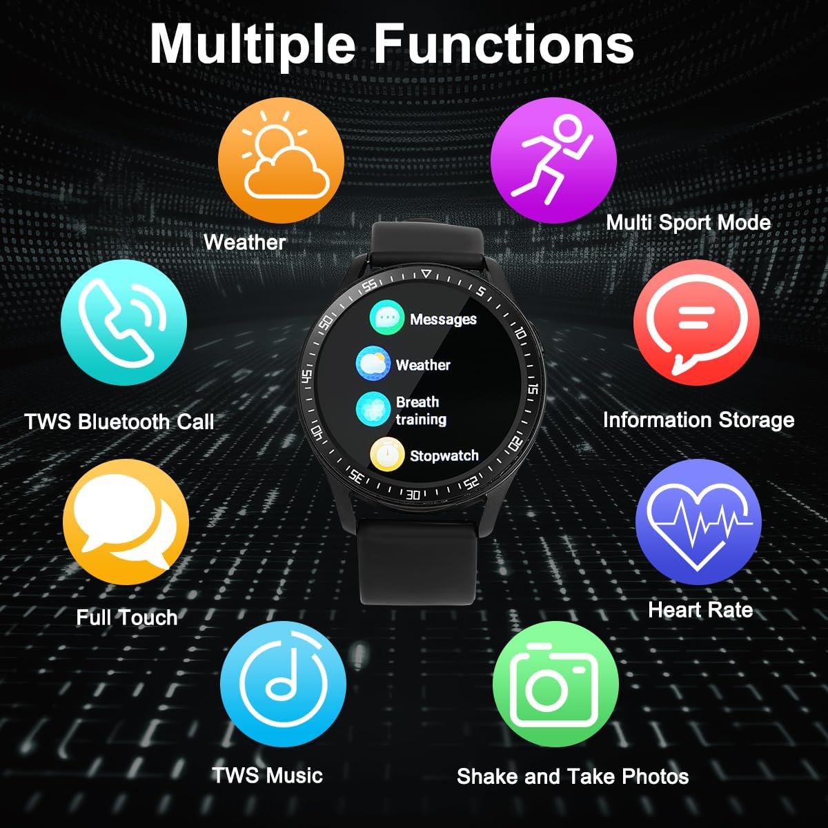 Smartwatch X7 with Earbuds 2-in-1: Step Counter, Calorie & Sleep Tracker, Heart Rate & Compatible with iOS & Android