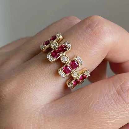 Ruby Blossom Ring