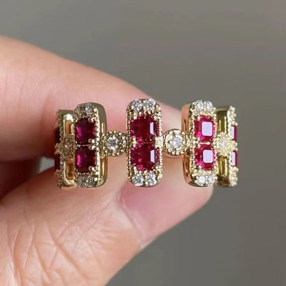 Ruby Blossom Ring