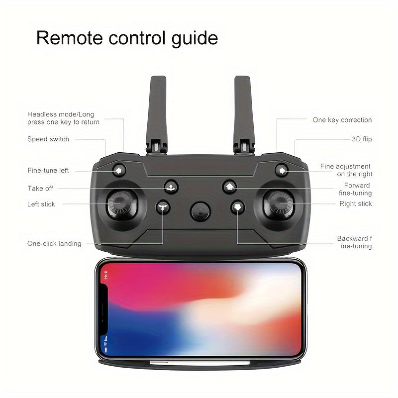 2-Battery Foldable RC Quadcopter Drone - Dual 4K Camera, FPV Live Video, App Control, Easy-to-Use for Adults and Kids - 2024 Newest Model with Long Flight Time