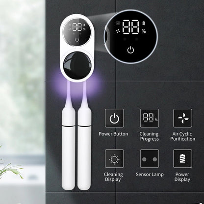 Intelligent Sensor Toothbrush Sanitizer with UV Sterilization and Drying