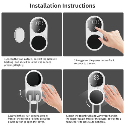 Intelligent Sensor Toothbrush Sanitizer with UV Sterilization and Drying