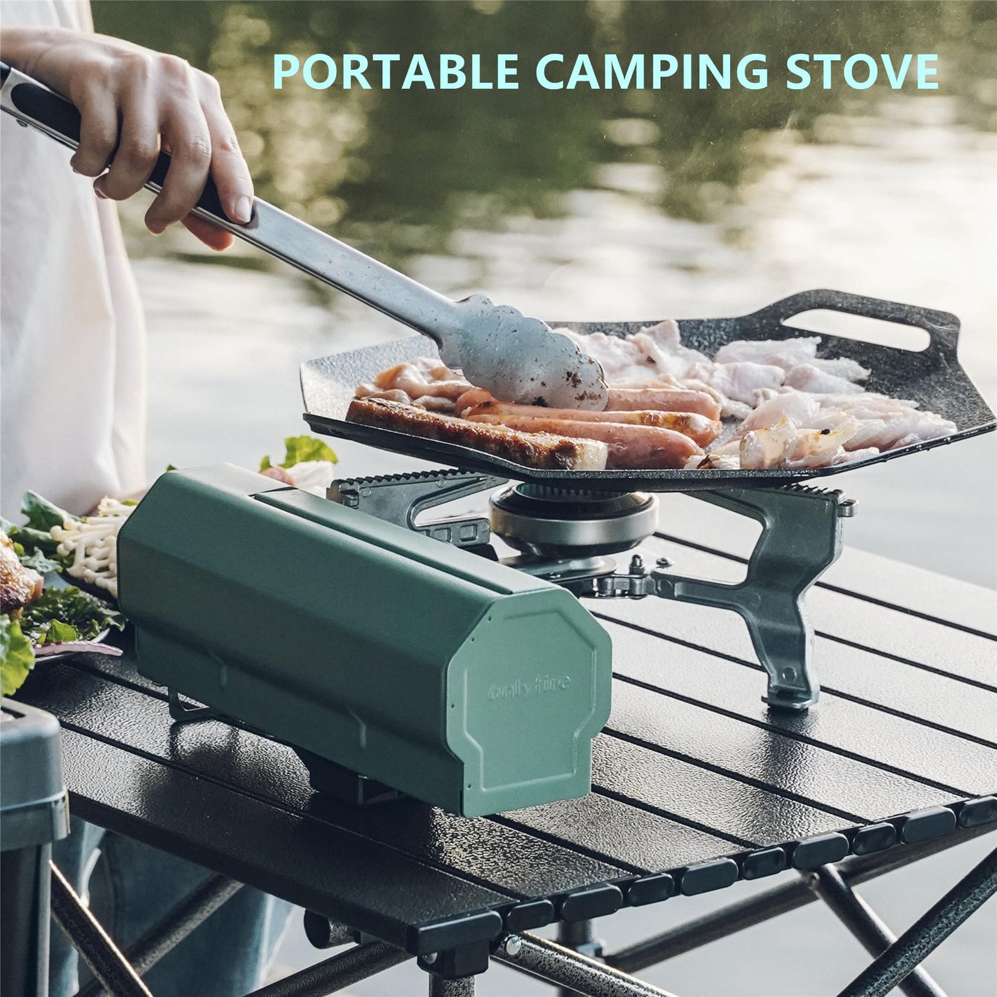 Portable Foldable Camping Stove With Storage Bag，Easily Suitable For Outdoor Cooking, Grilling, And Picnics.