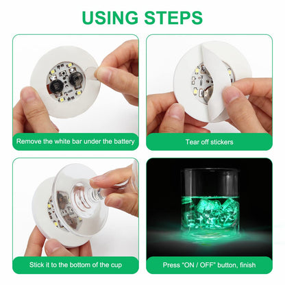 12 Pcs LED Coasters for Drinks