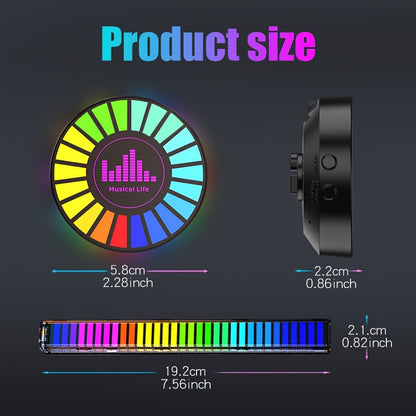 RGB Music-Activated USB Light: Sound Control Pickup Lamp for Car Interior and Computer Atmosphere