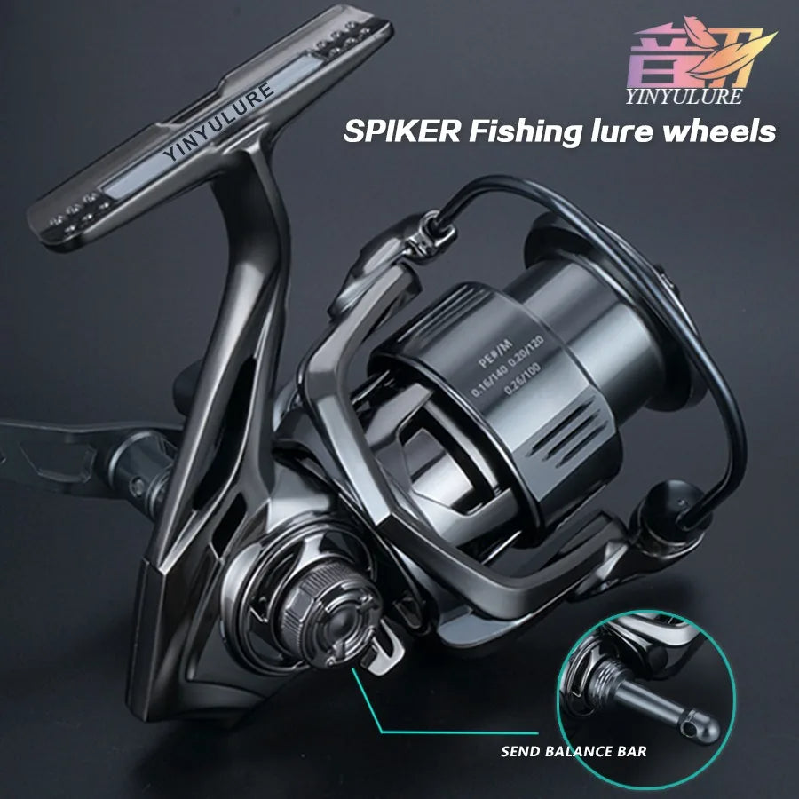 YINYU LURE new style Upgraded version SPIKER screw-in type spinning reel fishing reel Carbon double handle cast farther