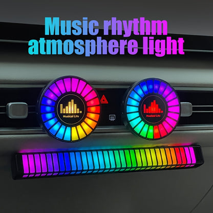 RGB Music-Activated USB Light: Sound Control Pickup Lamp for Car Interior and Computer Atmosphere