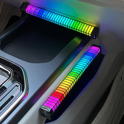 RGB Music-Activated USB Light: Sound Control Pickup Lamp for Car Interior and Computer Atmosphere