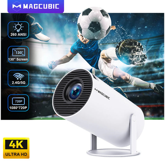 Magcubic HY300 PRO 4K Projector | Android 11 | Dual Wifi6 | 260 ANSI | BT5.0 | 1080P | Home Cinema and Outdoor Use