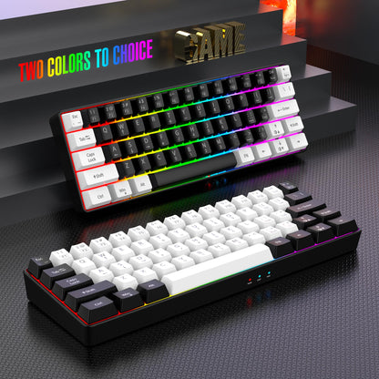 60% Wired RGB Backlit Gaming Keyboard | Compact Portable Design for PC/Mac Gamers & Typists