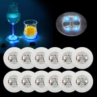 12 Pcs LED Coasters for Drinks