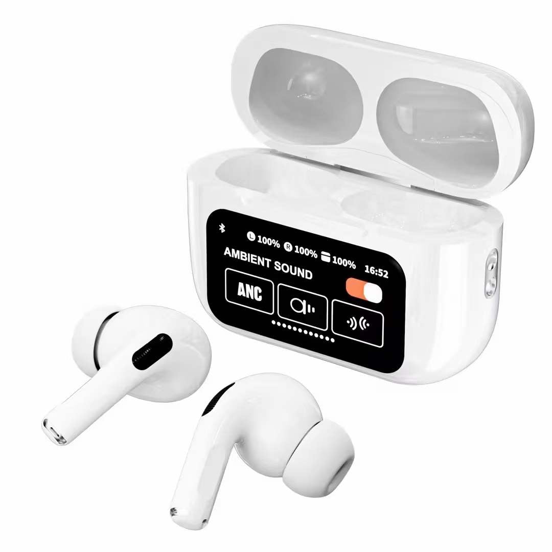 A9 PRO Bluetooth earbuds LCD full color smart display touch screen - HotSeller.eu