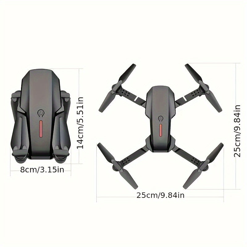 2-Battery Foldable RC Quadcopter Drone - Dual 4K Camera, FPV Live Video, App Control, Easy-to-Use for Adults and Kids - 2024 Newest Model with Long Flight Time