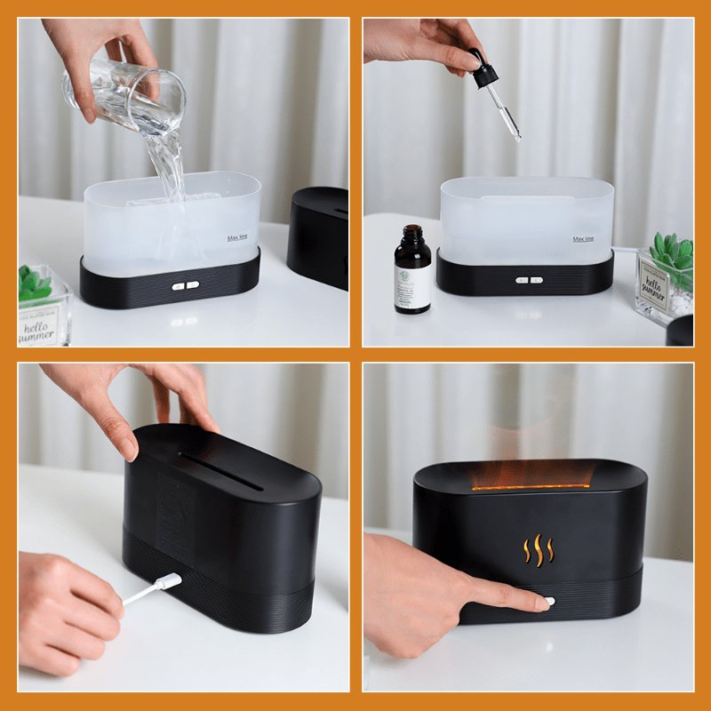 Flame Effect Aromatherapy Diffuser and Humidifier - HotSeller.eu