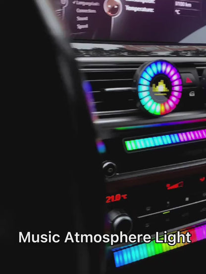 RGB Music-Activated USB Light: Sound Control Pickup Lamp for Car Interior and Computer Atmosphere